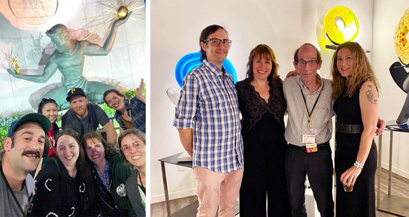 Heather and PGC staff in Detroit at the Glass Art Society Conference