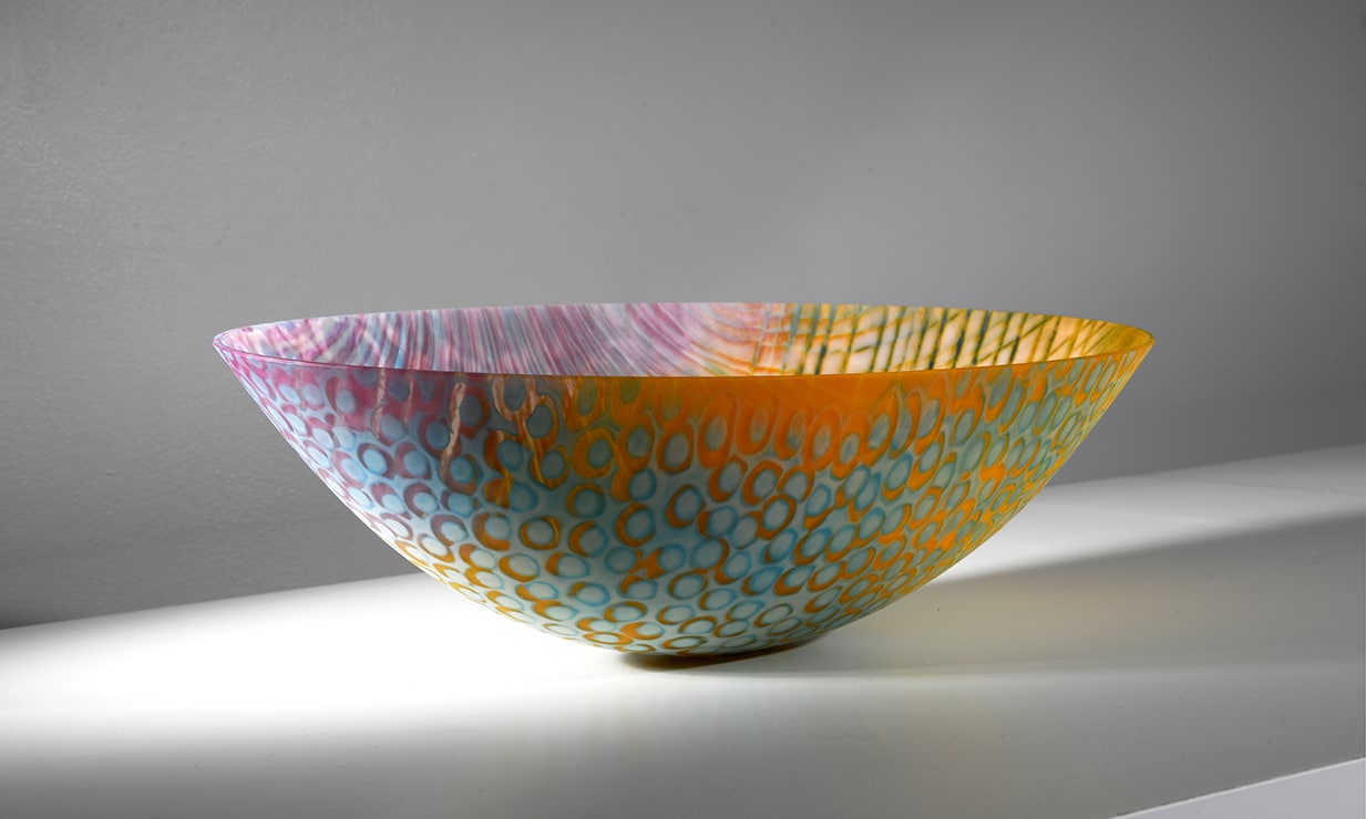 colorful bowl made by Amanda Simmons