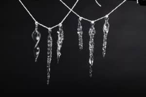 twisty clear glass icicles