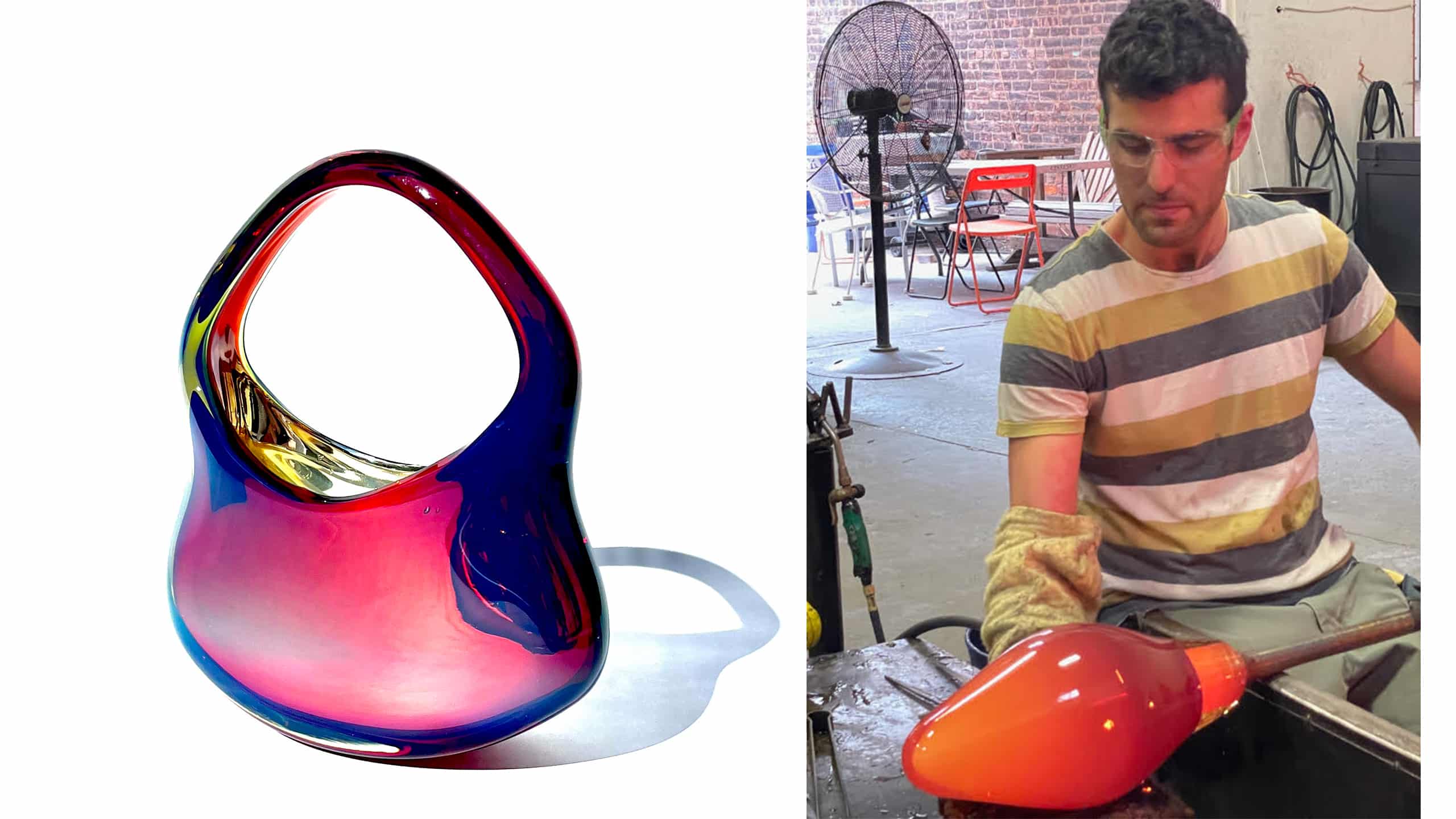 Glass hand bag and Josh Raiffe