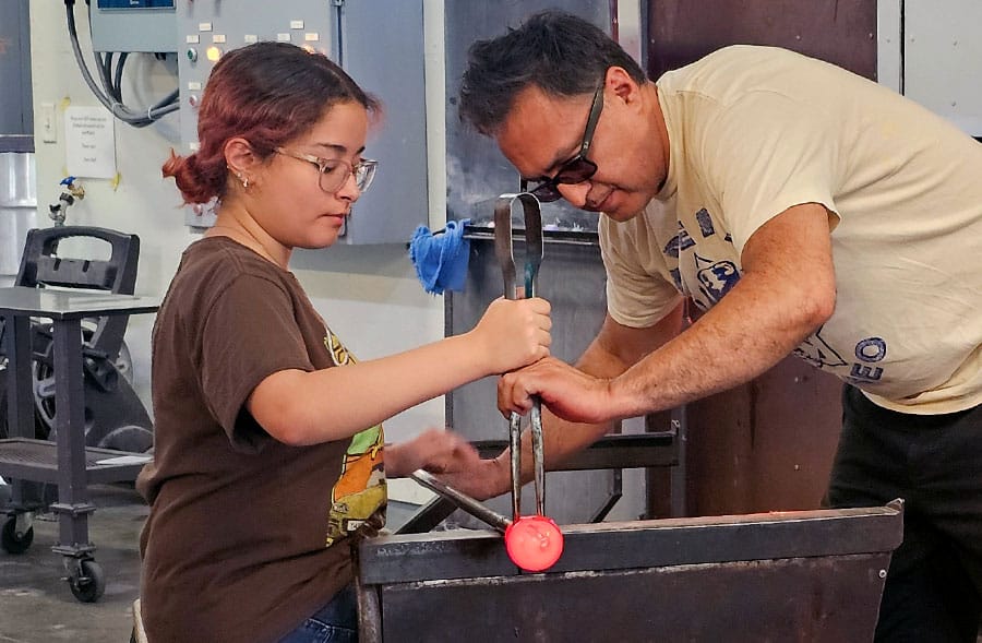 Jaime Guerrero with youth student