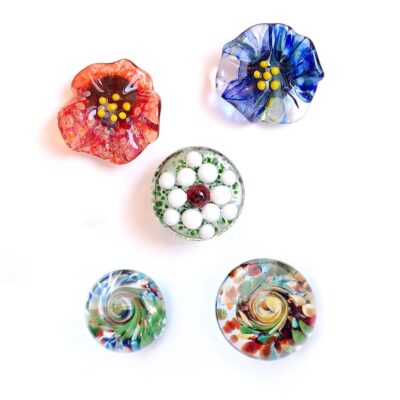 Flameworked magnets
