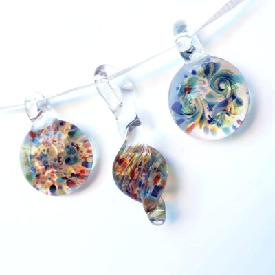 Flameworked pendants