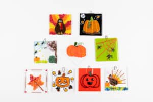 colorful spooky fused suncatchers