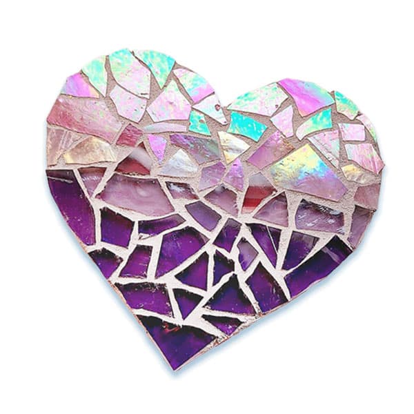 Glass-To-Go heart mosaic example