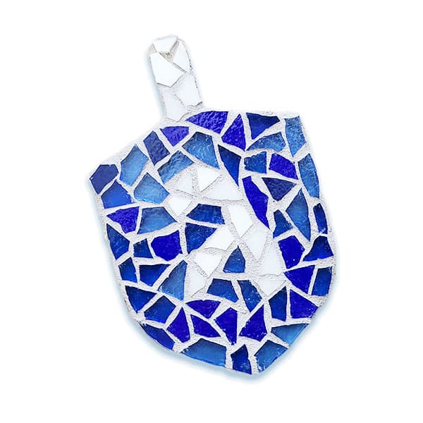 Glass-To-Go dreidel mosaic example