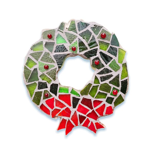 Glass-To-Go wreath mosaic example
