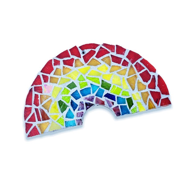 Glass-To-Go rainbow mosaic example