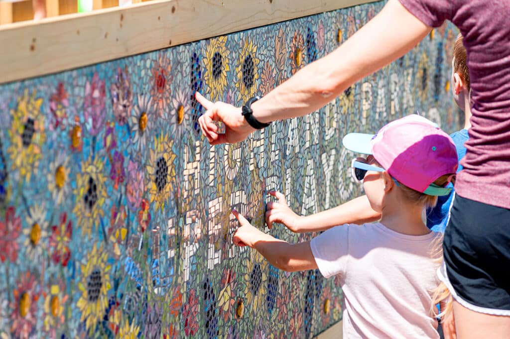 Highland Park Super Playground community mosaic