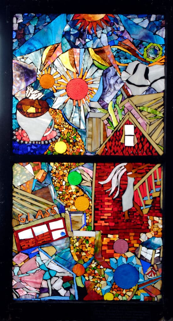 Glass mosaic panel by Daviea Davis