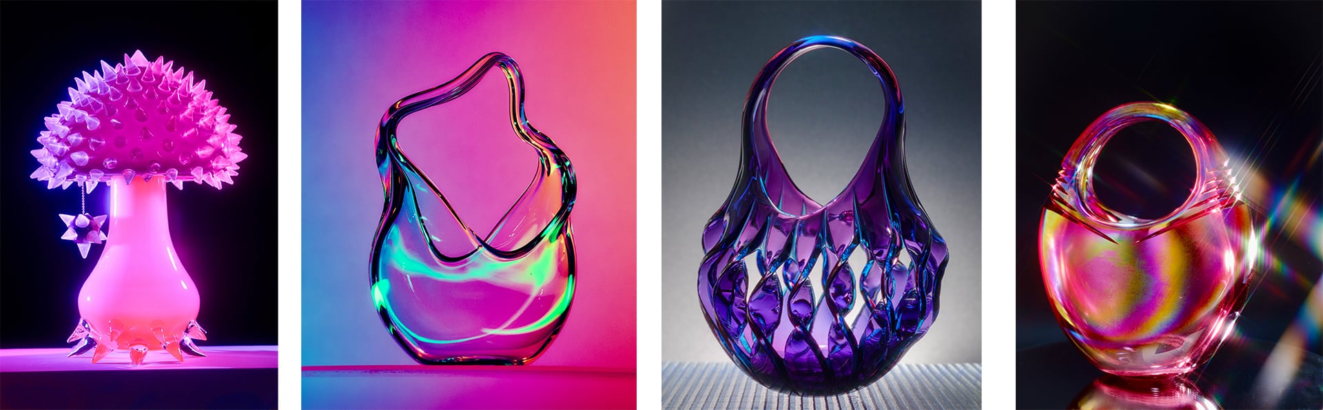 Raiffe glass hand bags