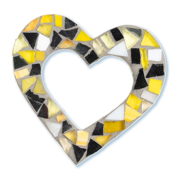 Glass-To-Go Pittsburgh heart mosaic example