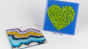 fused glass snack plate