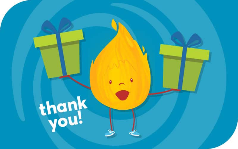 Blaze says thank you