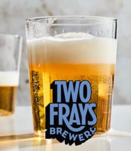 beer with two frays logo