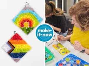 Making a rainbow suncatcher