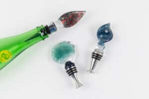 3 glass bottle stoppers