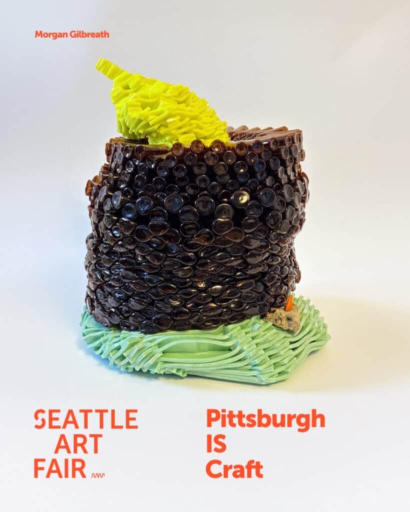 Seattle Art Fair flyer featuring artwork by Morgan Gilbreath
