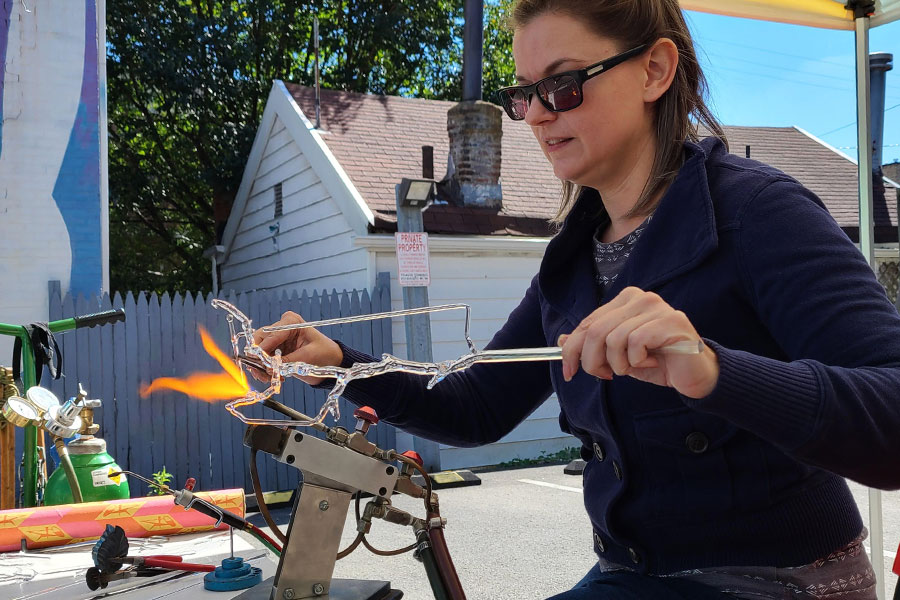 Flameworking demonstration